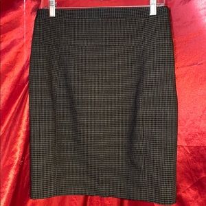 Express Black & Gray Plaid Dress Skirt